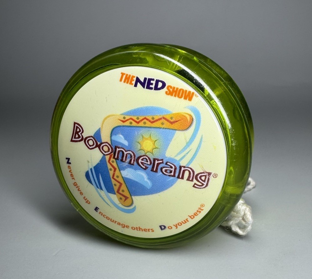 The Ned Show - Yoyo - Boomerang Transparent Clear Green Yellow Yo Yo Toy