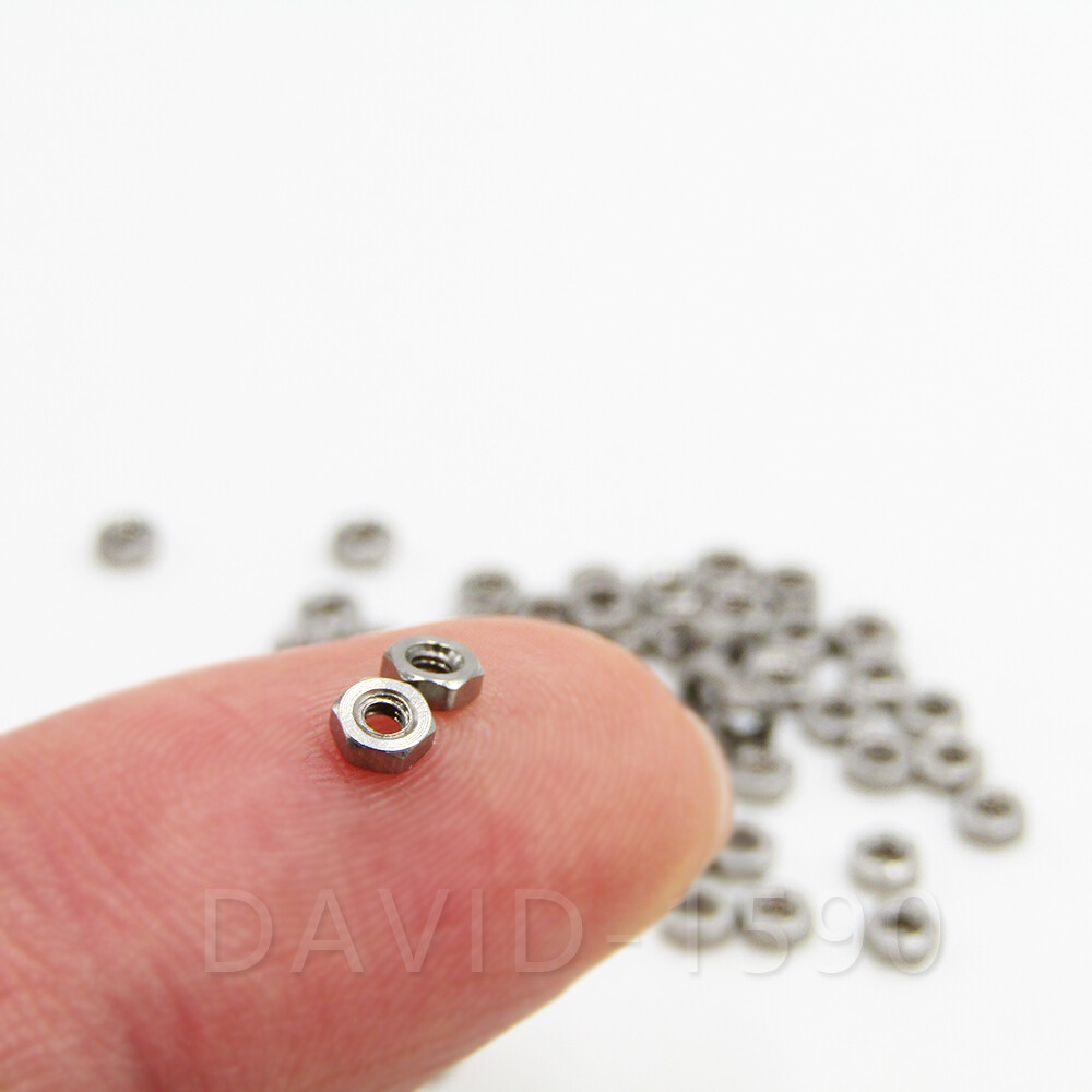 M1/M1.2/M1.4/M1.6/M2 304 Stainless Steel Small Hex Nut Micro Mini Hexagon Nuts