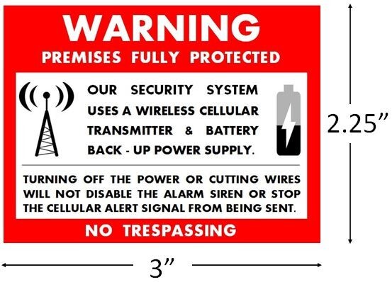 Battery Backup Security + Circuit Panel Warning Stickers / 6 Pack + FREE SHIP