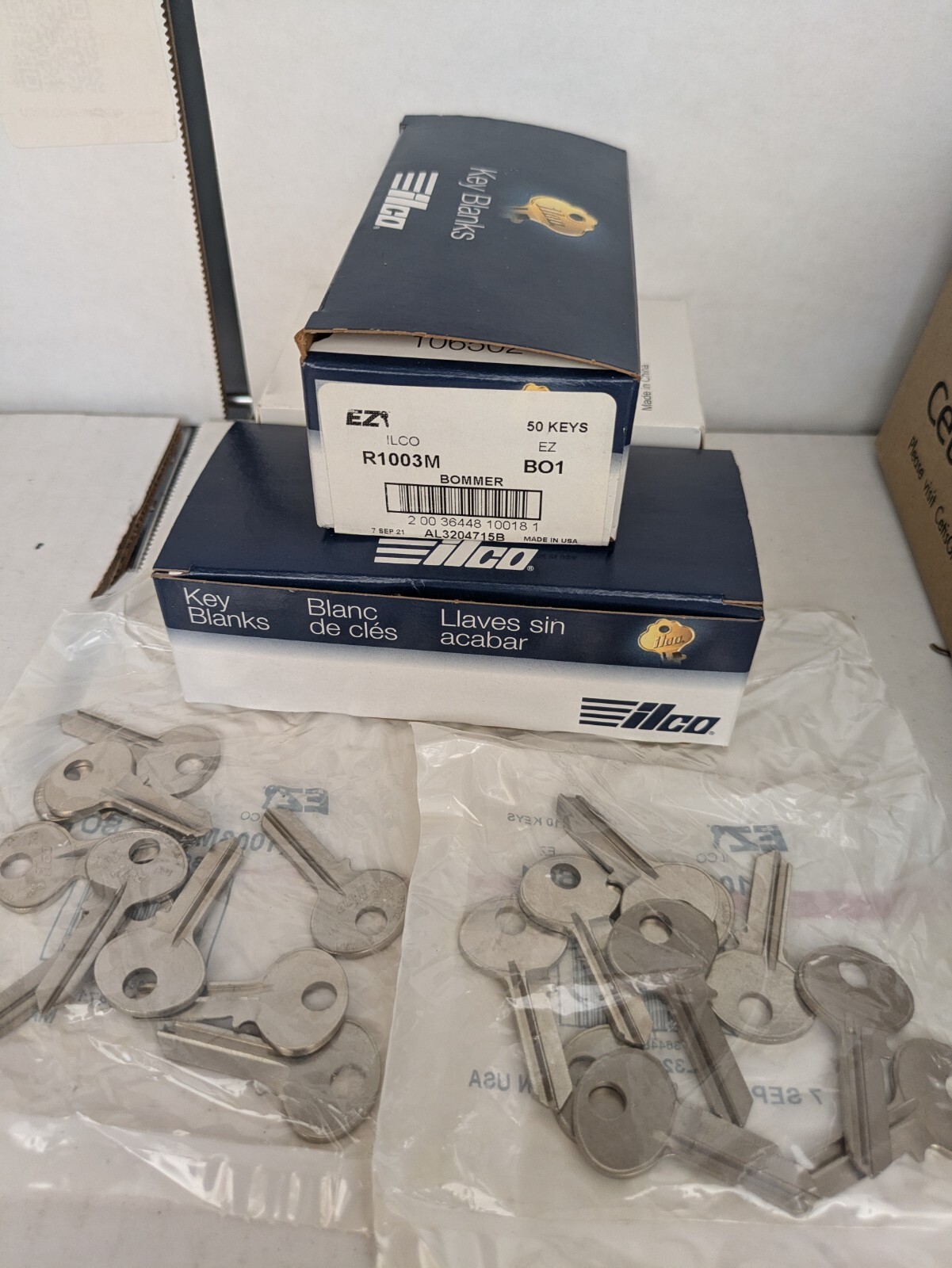 20 PACK ILCO R1003M BO1 KEY BLANK NICKEL PLATED BRASS 5 PIN AL3204715B NEW SEALE