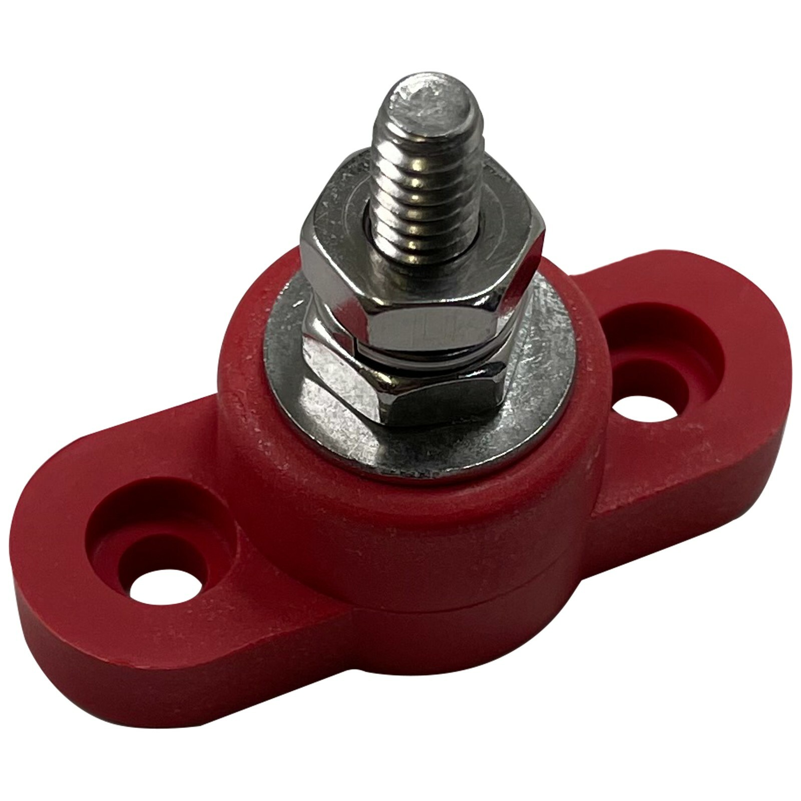Small Base 1/4" Single Point Post Power Distribution - Red - USA