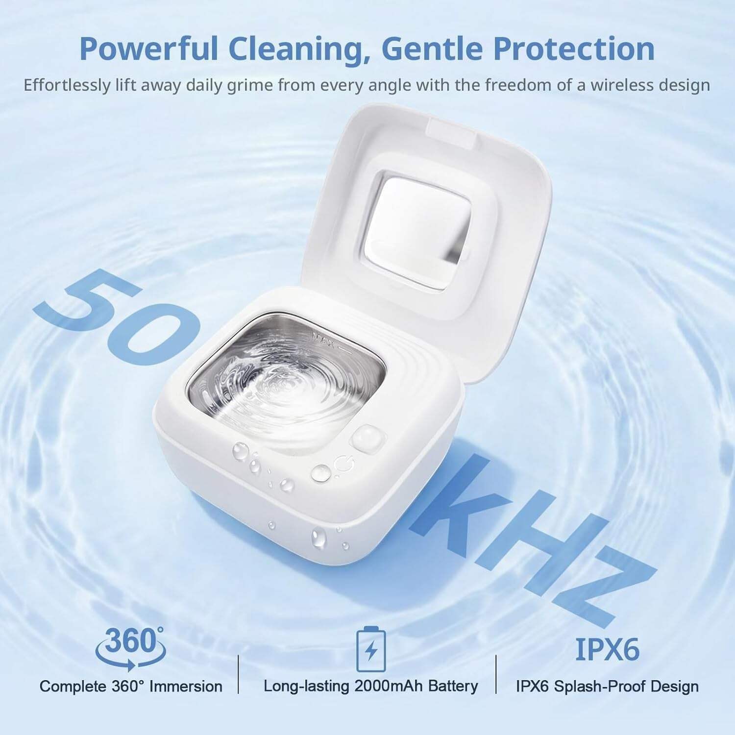 Cordless Ultrasonic Retainer Cleaner Pod