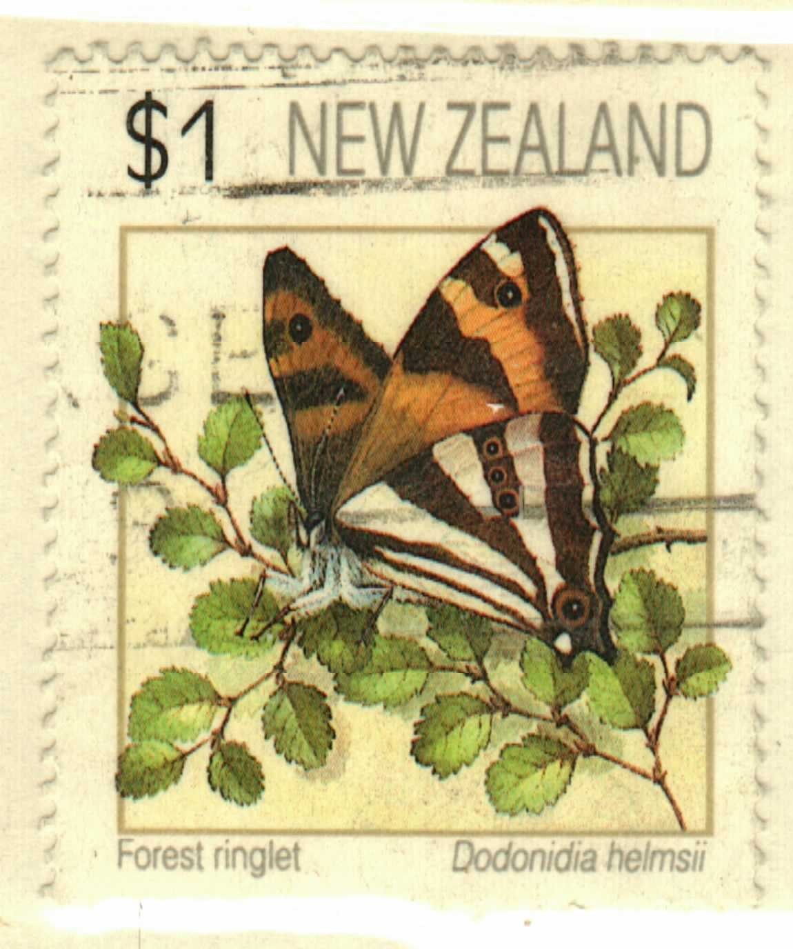 New Zealand #1075 used Forest ringlet butterfly