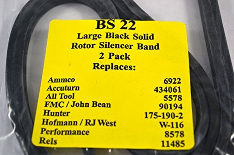 Large Black Solid Rotor Silencer Band