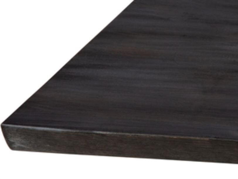 30" x 96" Rectangular Solid Wood Live Edge Restaurant Table Top in Gray Wood