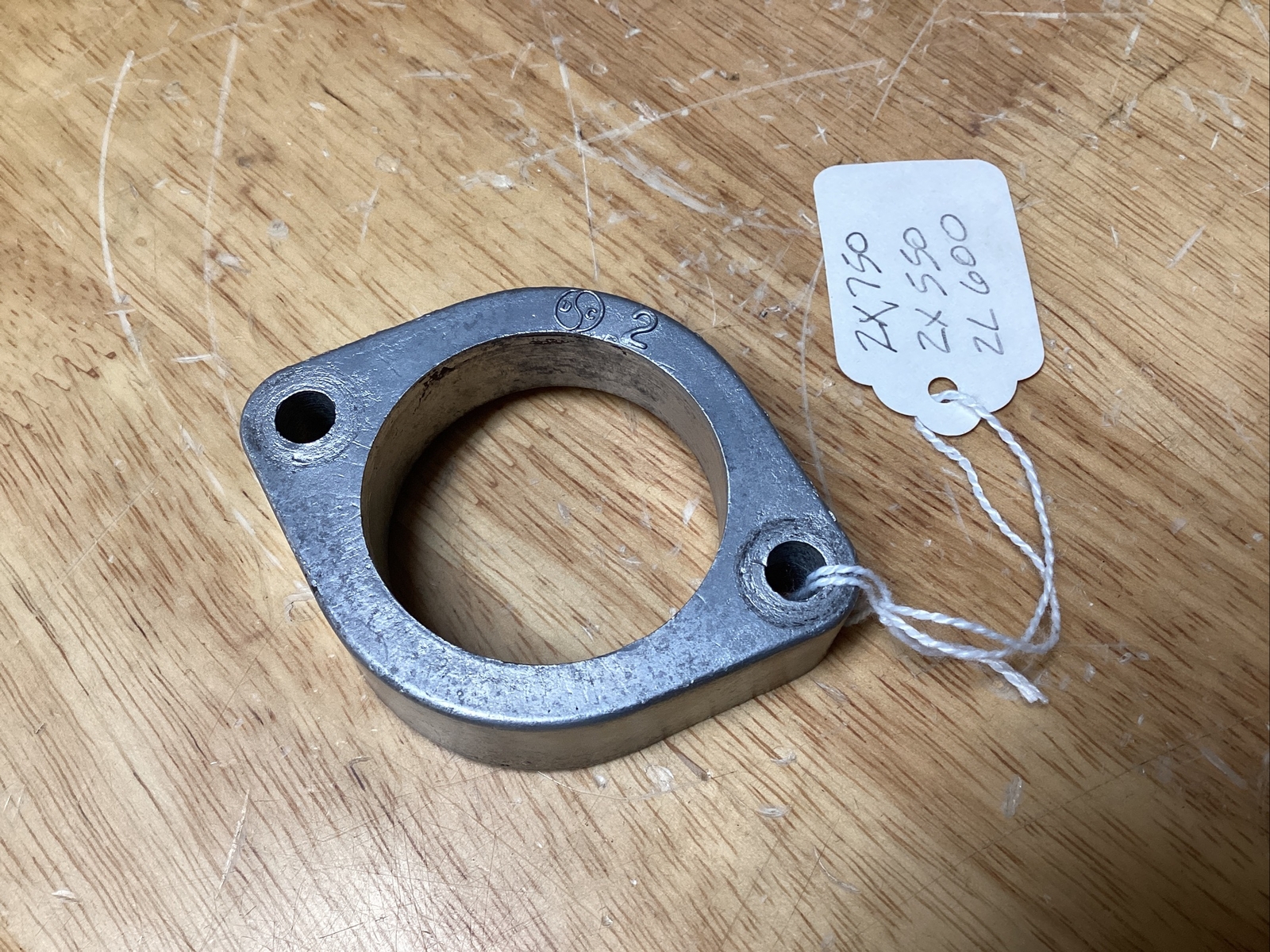 1989 Kawasaki Ninja ZX750 ZX550 ZL600 exhaust header clamp flange.