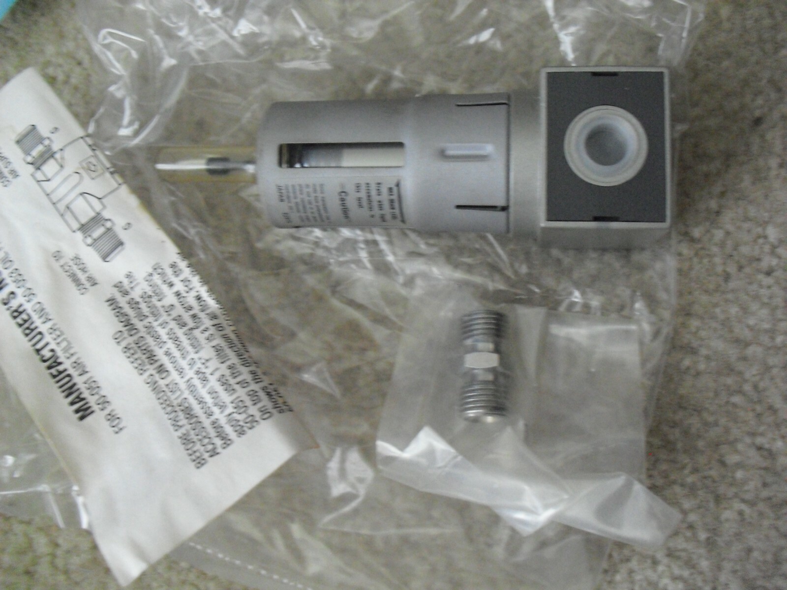 Filter Regulator for Air Brush for 50-051 Air Filter and 50-053 Oil Filter NIB