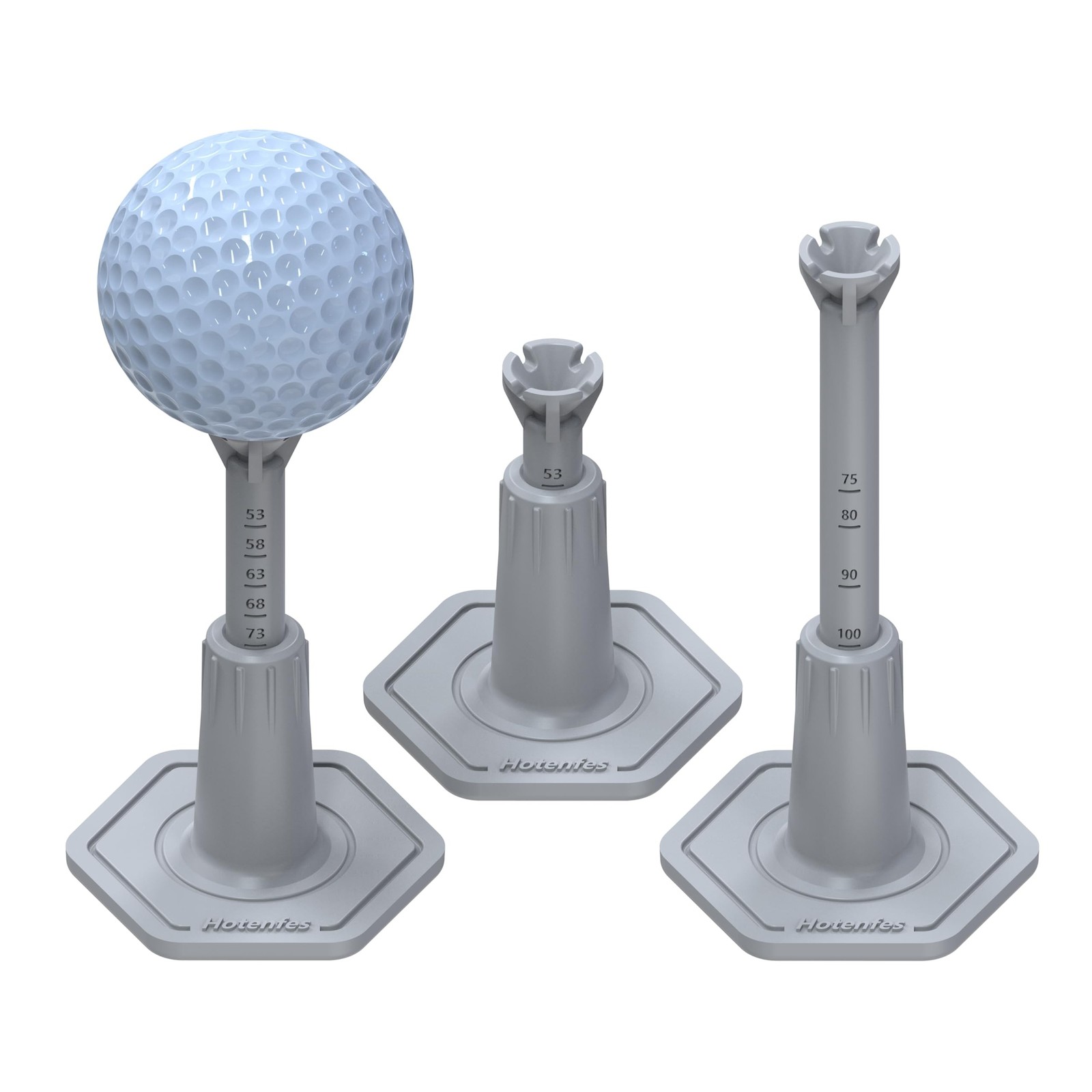 Adjustable Rubber Golf Tees for Mats, Driving Range & Simulator | 2 Pack Gray...