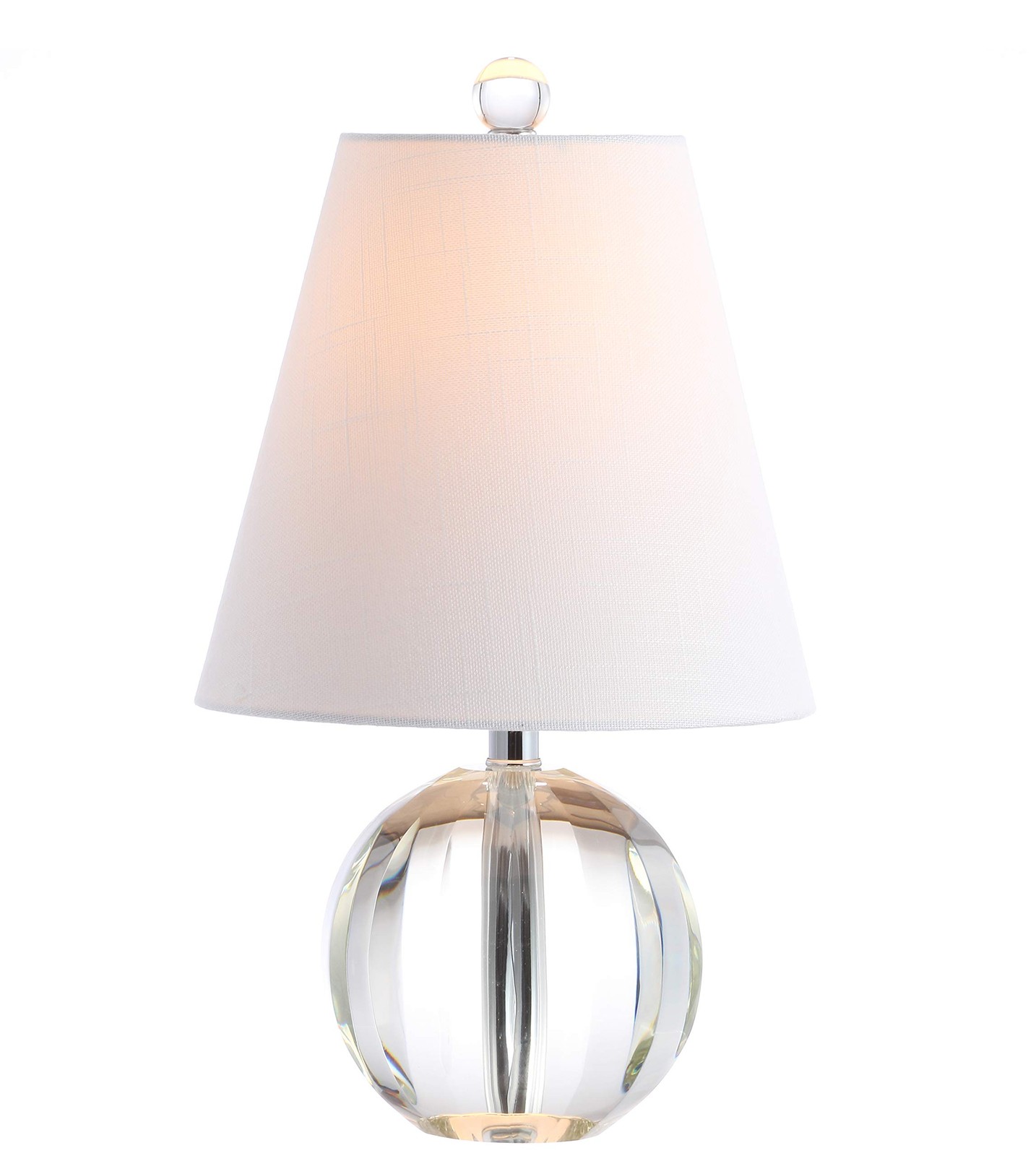 Clear Crystal Ball LED Table Lamp 16 Inch Modern Bedside JYL2079A JONATHAN White