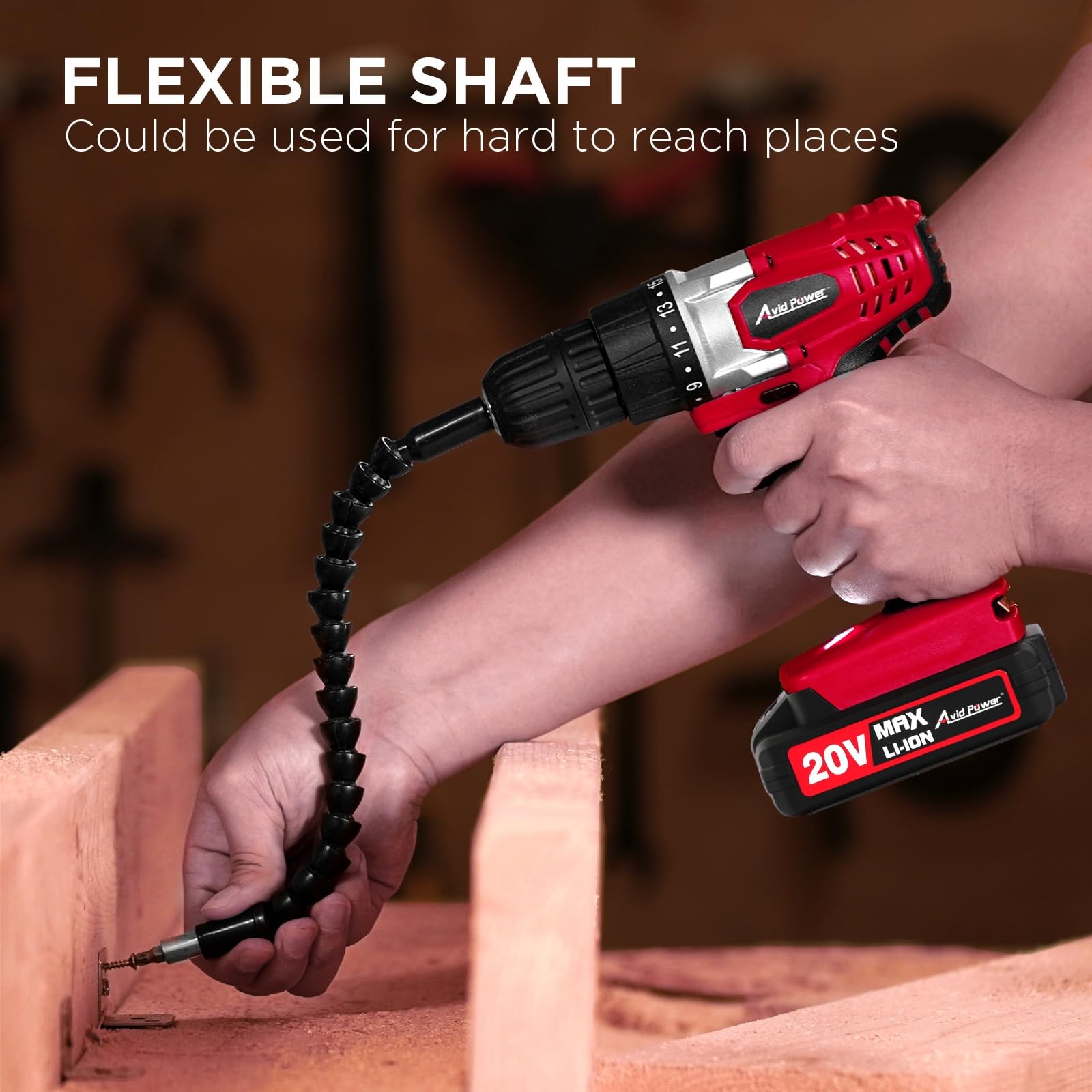 20V Cordless Drill Set for Home DIY & Beginner Projects - Lightweight Power D...