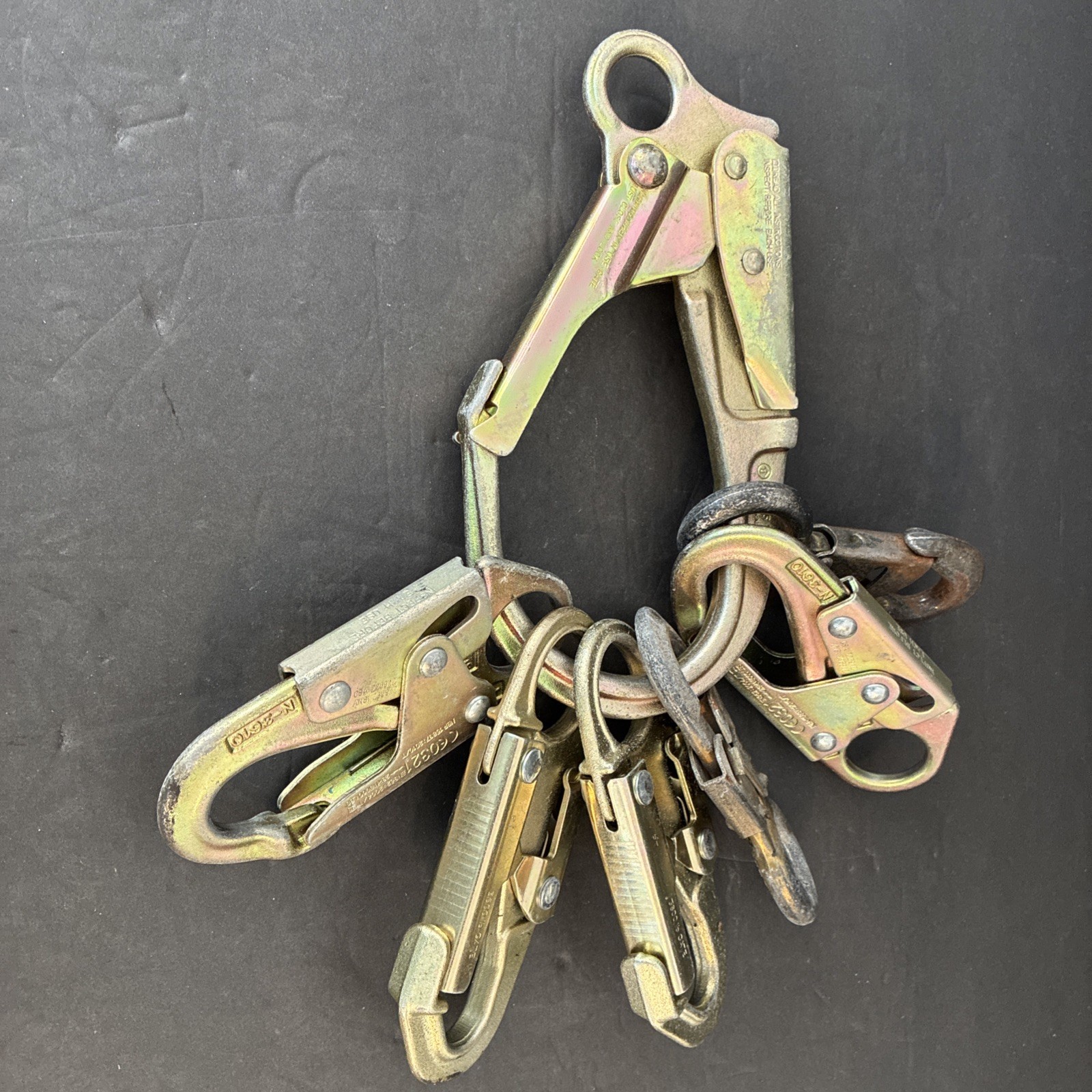 Lot Of 7 Positioning Lanyard w/ Swivel Steel Rebar