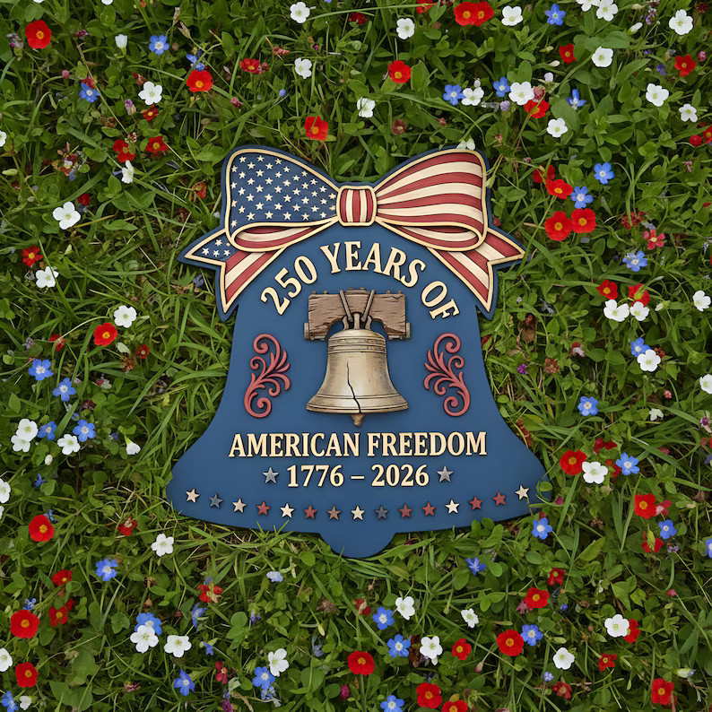Liberty Bell Wall Sign with Rope