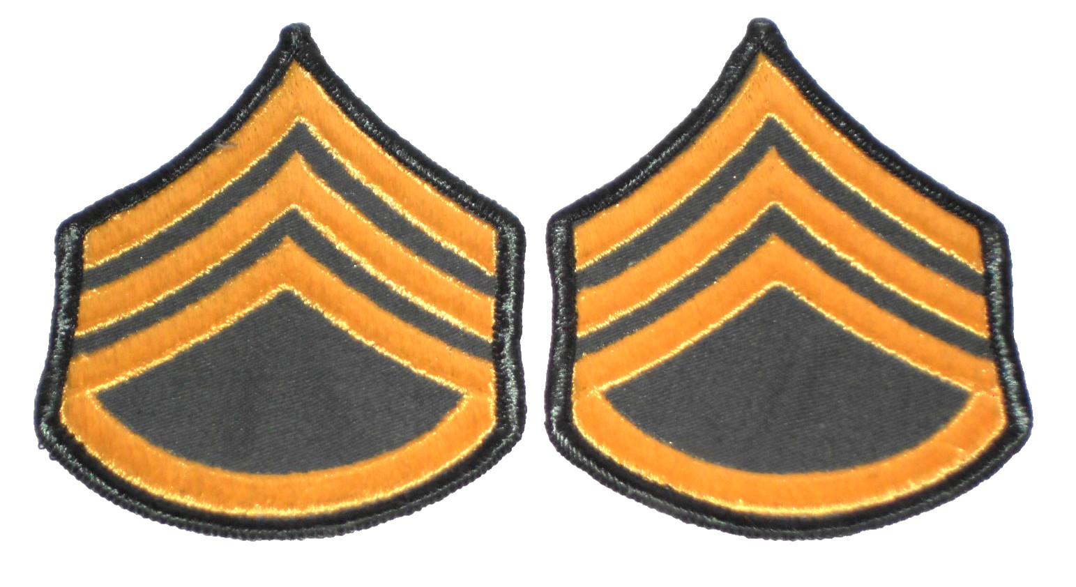 US Army SSG E6 Staff Sergeant Class A Sleeve Patch Chevron 1 Pair Male Sew On