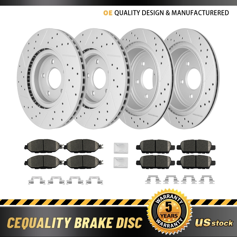 Front & Rear Brake Rotors + Ceramic Pads for Nissan Murano Pathfinder JX35 QX60