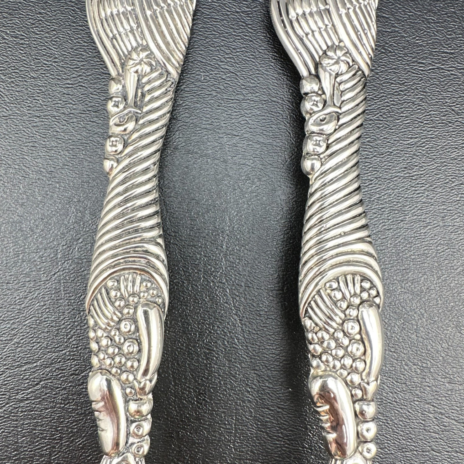 Godinger Silver Plate Turkey Serving Set Fork & Spoon Thanksgiving Dinner 13"
