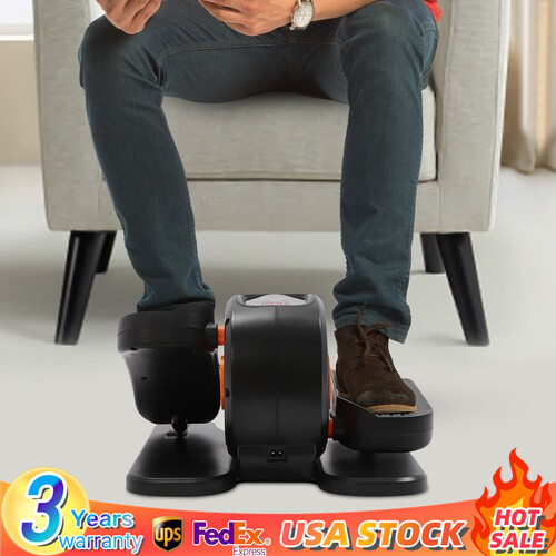 Under Desk Elliptical Machine Electric Seated Leg Foot Pedal Exerciser w/ Remote