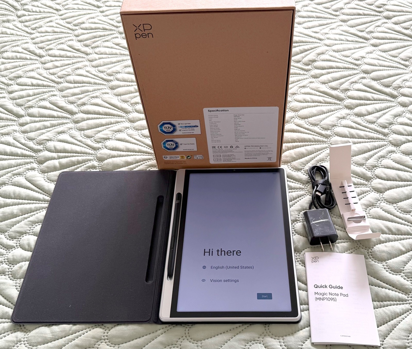 XP-Pen Android Magic Note Pad Notebook Paper Writing Tablet 10.95'', all OEM acc