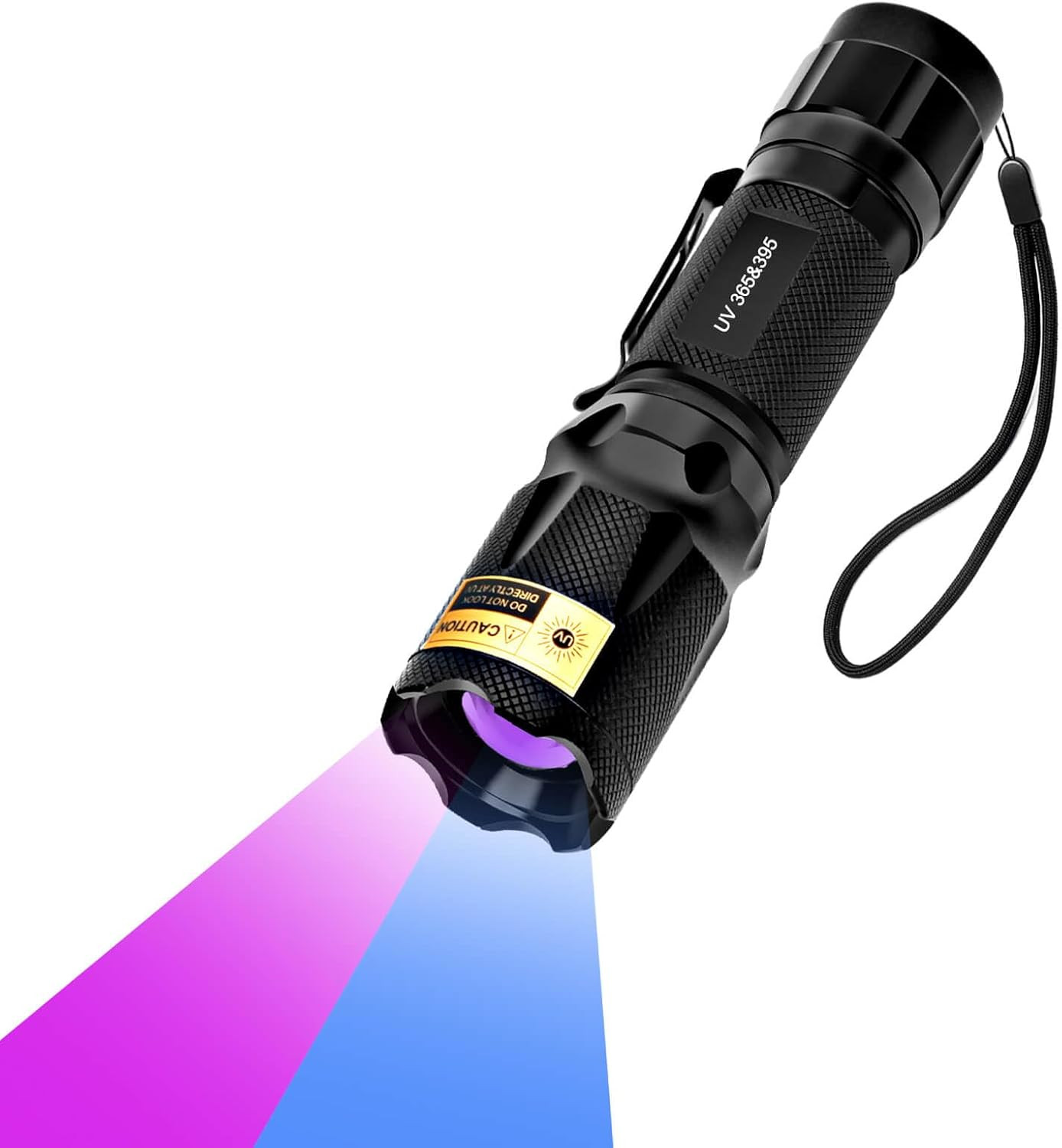 UV Blacklight Flashlight - 365Nm and 395Nm Black Light for UV Glue Curing, Urine