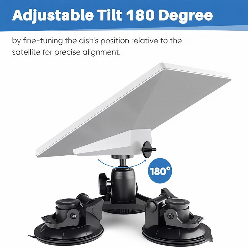 For Starlink Mini Roof Triangular Suction Cup Mount 360 Horizontal Adjustment