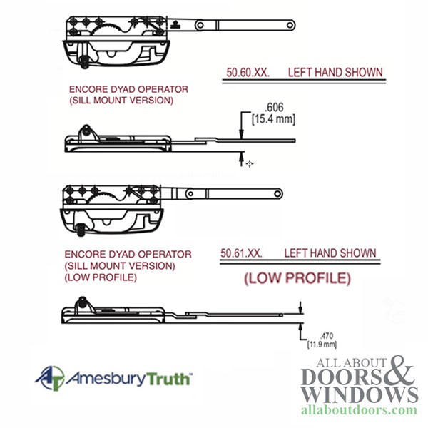 Truth 50.61 Encore Split Arm Dyad Operator Low Profile Left Hand