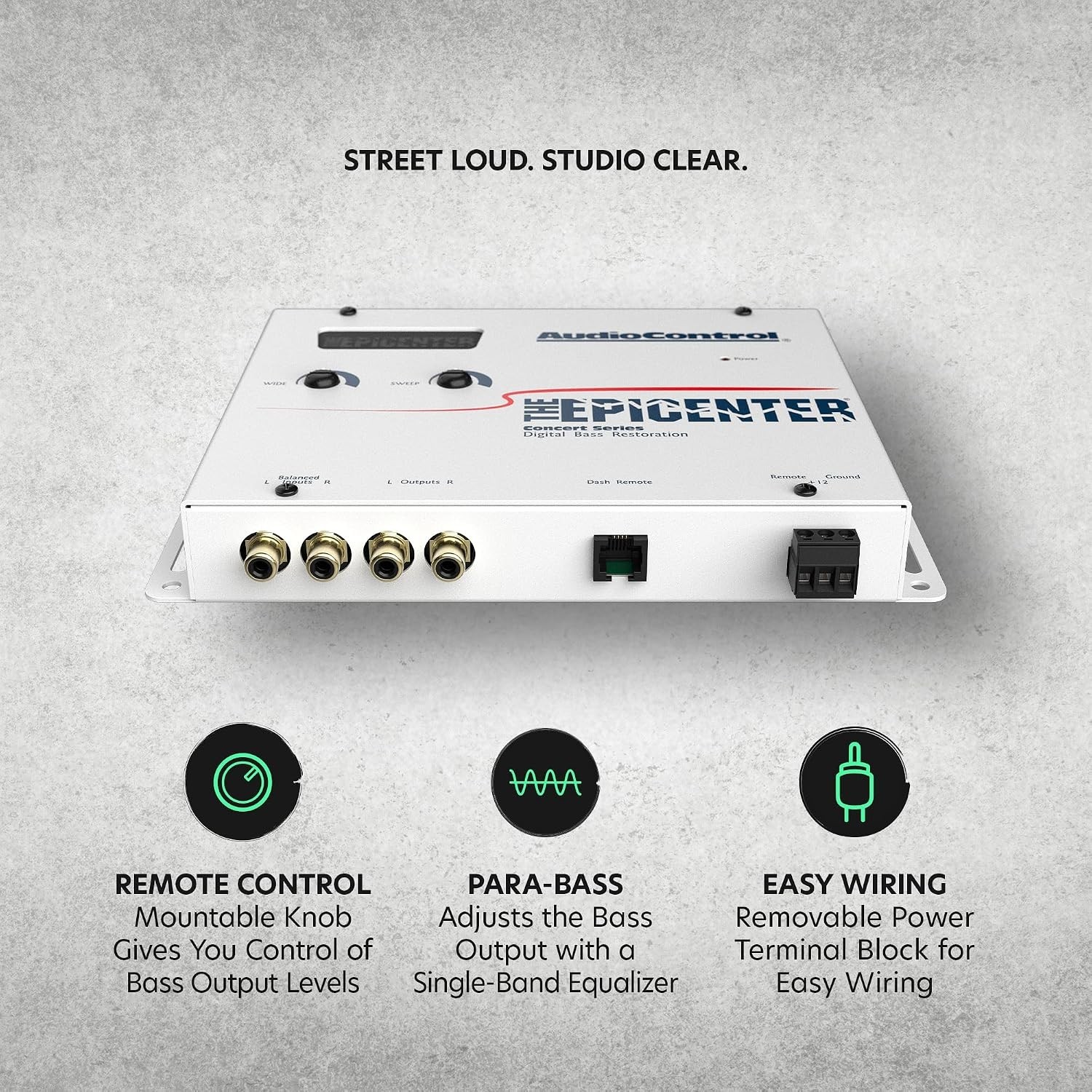 Car Audio Bass Processor Subwoofer Enhancer with Remote Control and Filter