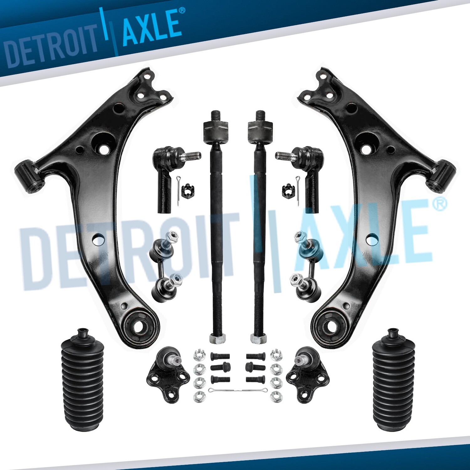 Front Lower Control Arm Ball Joint Tie Rod for 1996 - 2002 Toyota Corolla Prizm