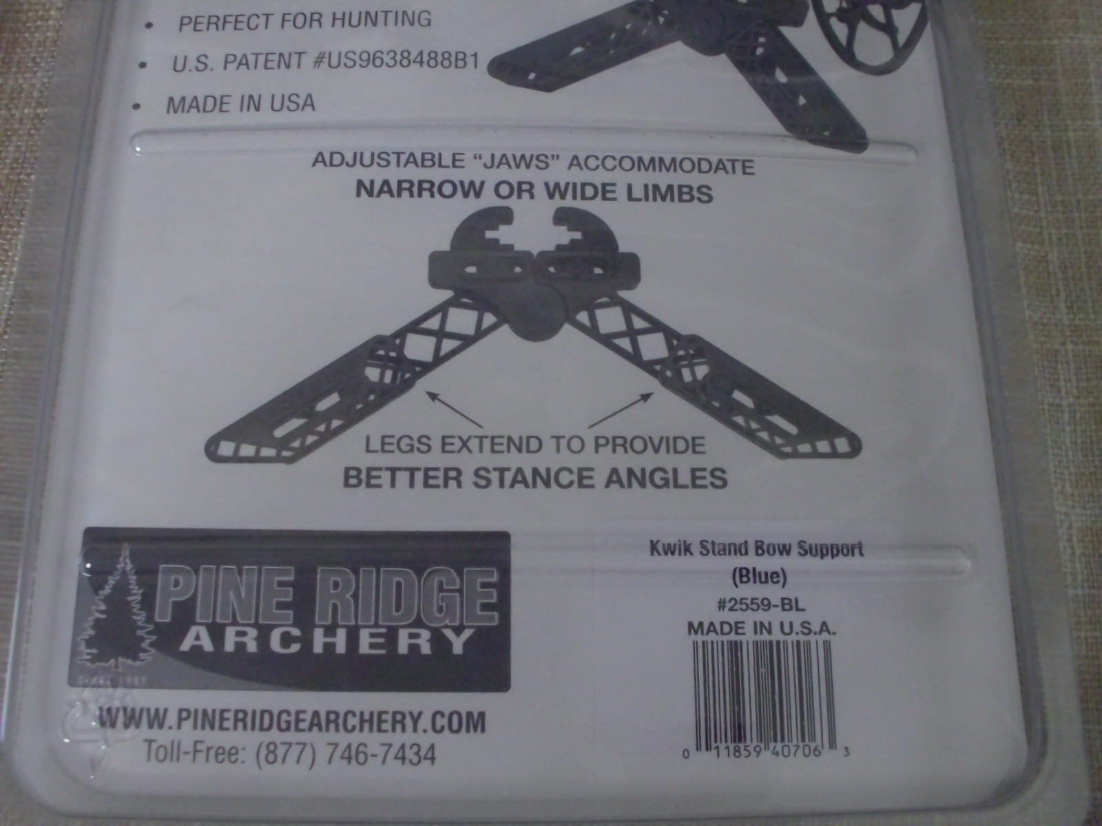 Pine Ridge Archery Kwik Stand Bow Kickstand, Blue