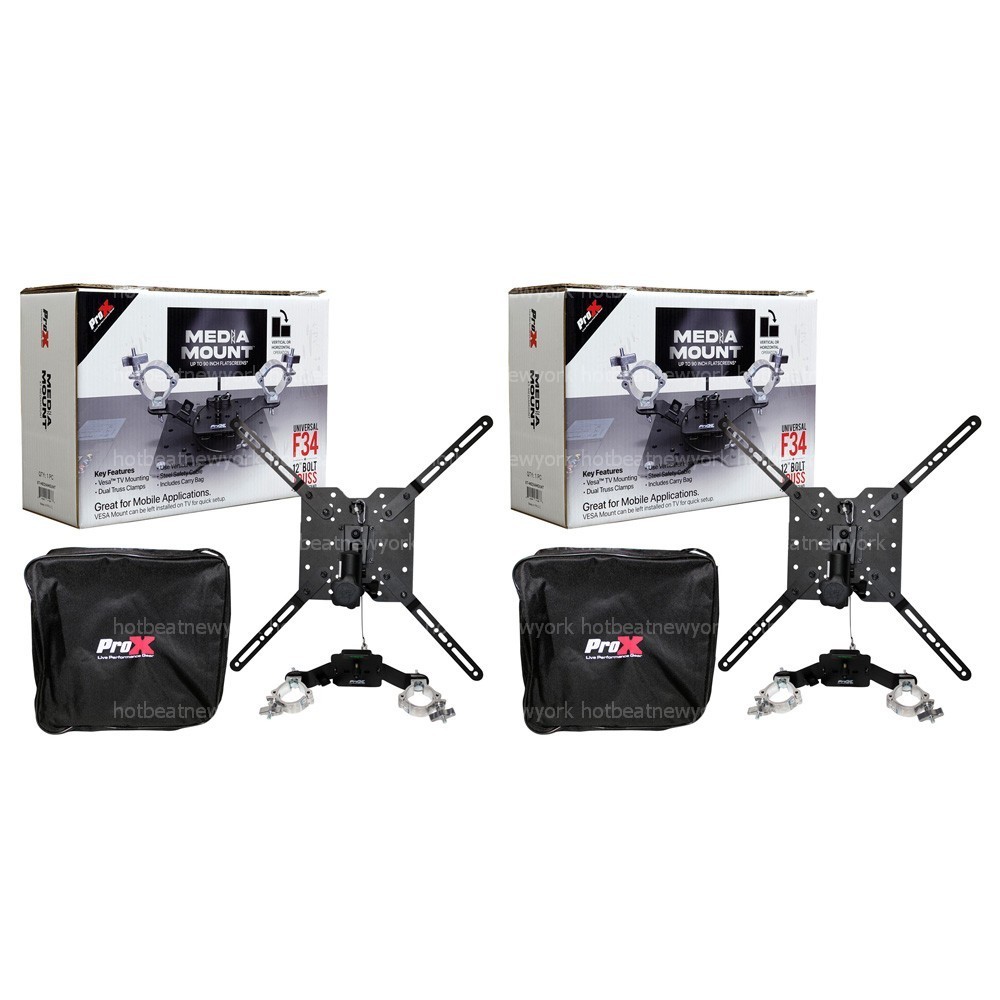 2 x ProX XT-MEDIAMOUNT Universal 32" to 80" TV Vesa Bracket Mount F34 F32 Truss