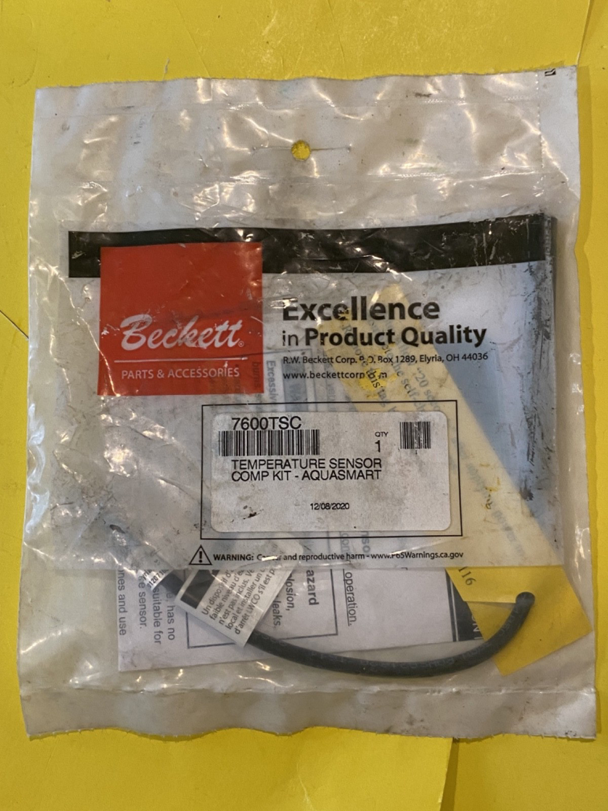 NEW BECKETT 7600TSC Temperature Sensor Comp Kit - AquaSmart  Free Shipping!