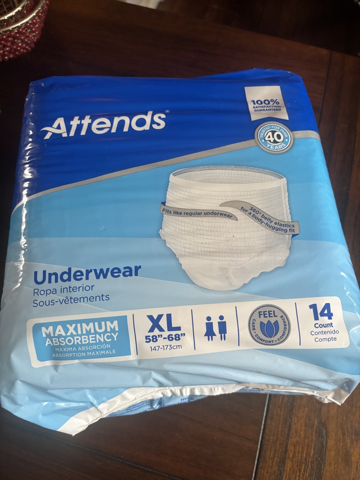 Attends Advanced Adult Underwear (XL) Extra Large     14 Count (20+Available)