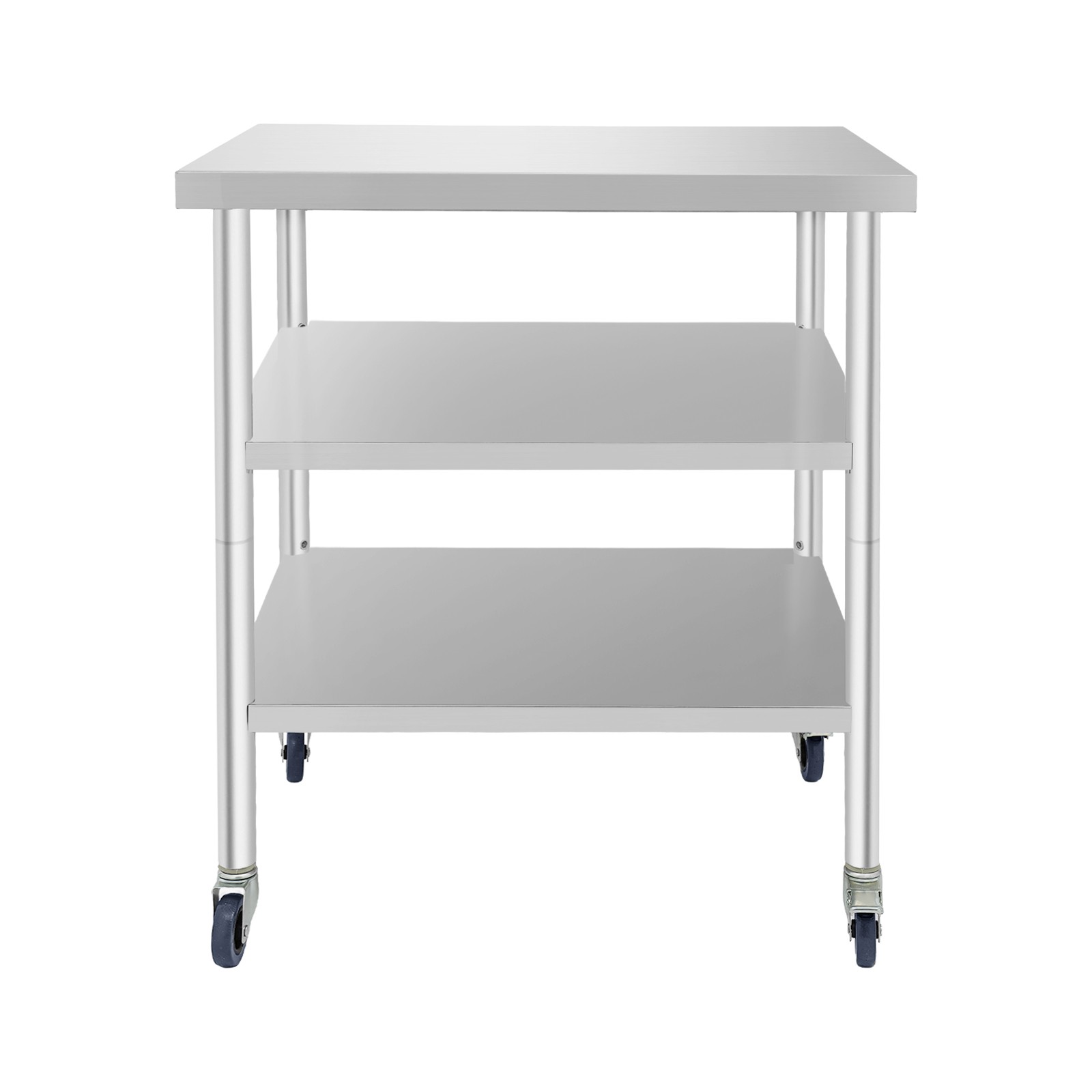 Work Table Commercial Work Table with Adjustable Under Shelves 3-Tier Work Table