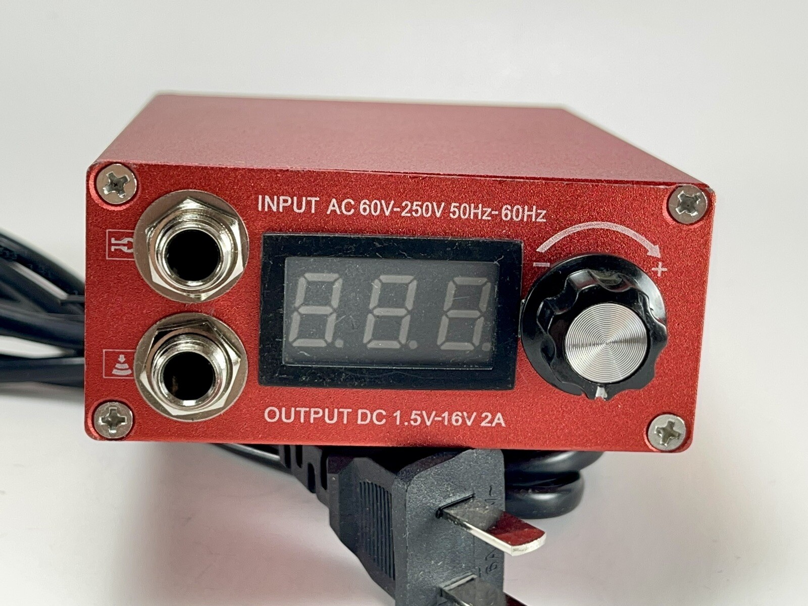Tattoo Jarchii LCD Digital Tattoo Power Supply 1.5V-16V- 2A- Open Box Looks New