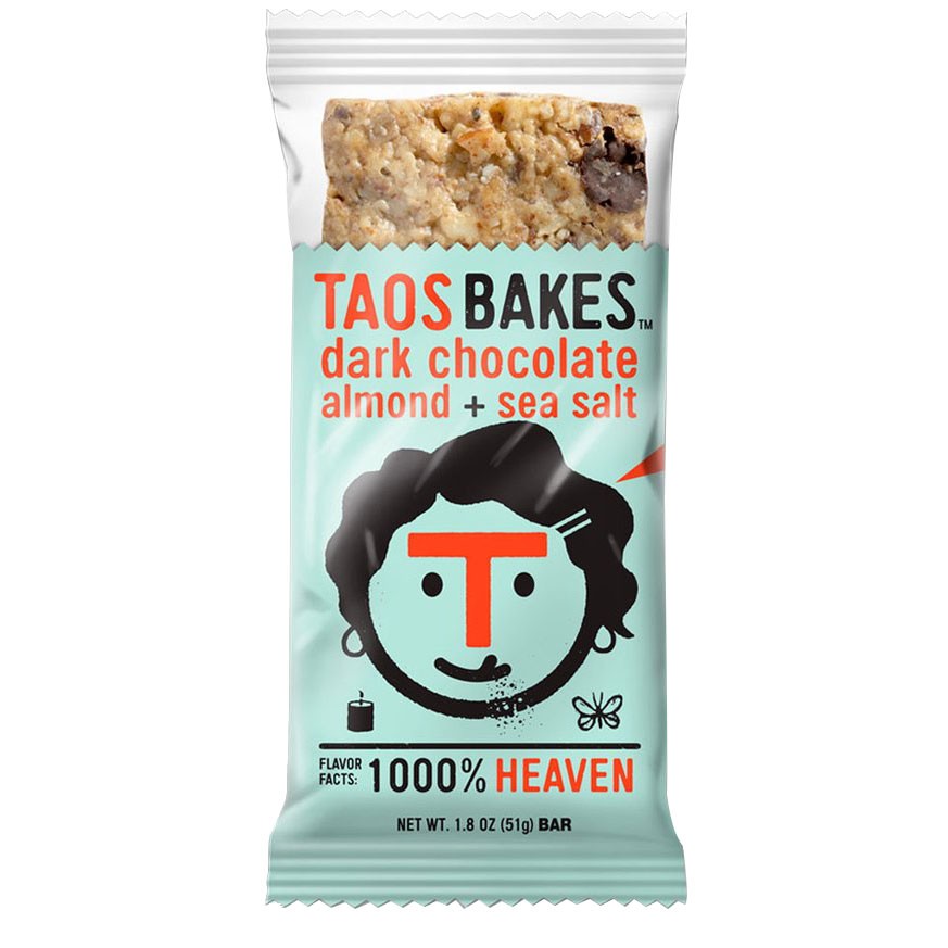 Taos Bakes Dark Chocolate Almond Energy Bar - Gluten-Free, Non-GMO, Vegan,