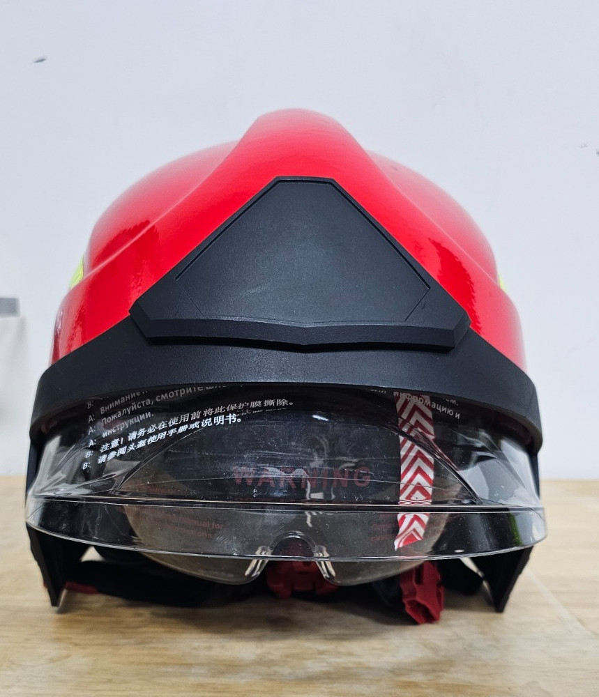 Pacific F15 Jet Style Structural Firefighting Helmet, Red