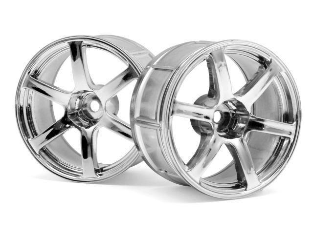 HPI Racing - LP32 Wheel, Yokohama AVS Model T6, Chrome, (2pcs)