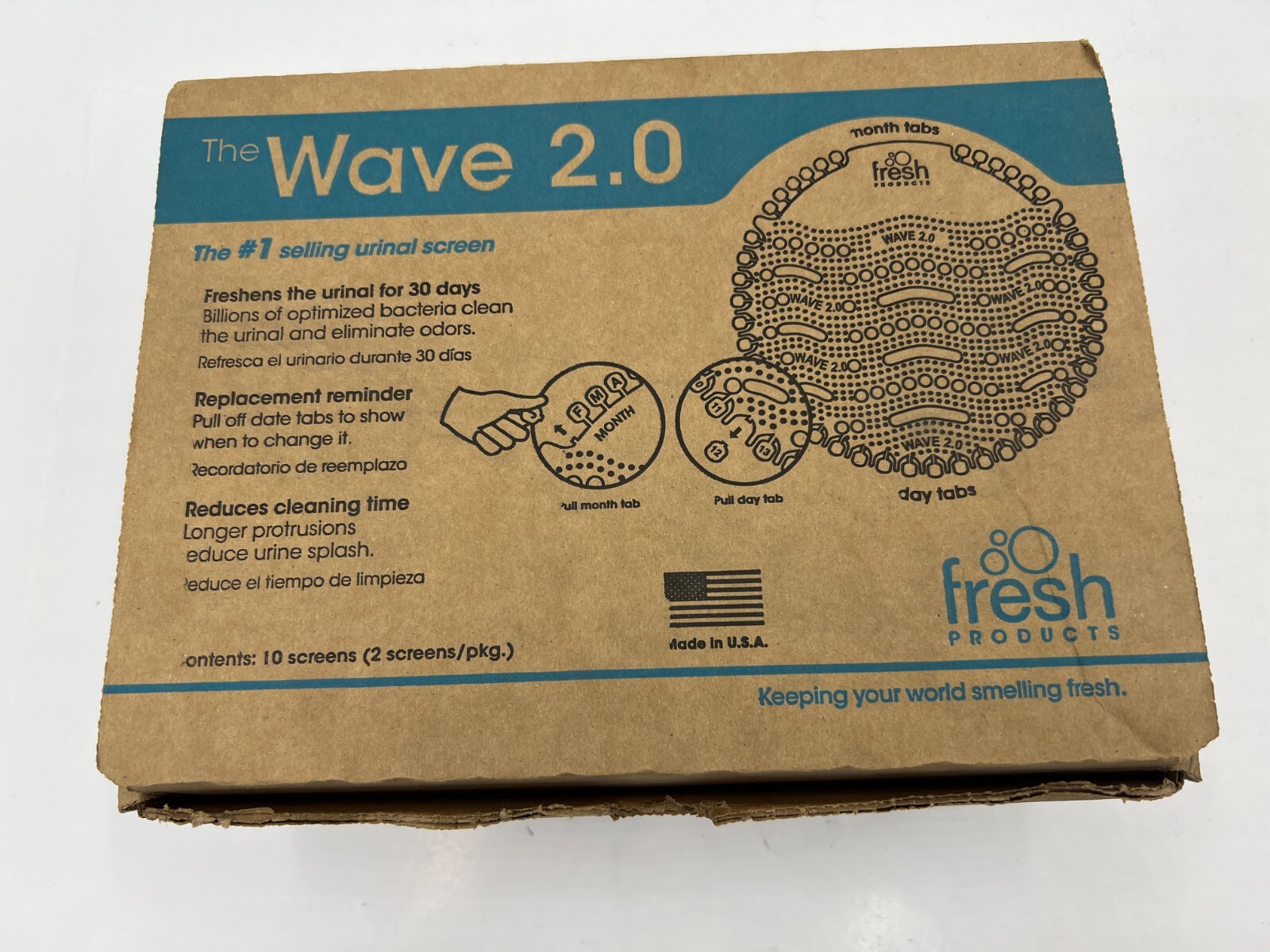 Fresh The Wave 3WDS60CM Urinal Screen Deodorizer 2.0 - Cucumber Melon Dark Green