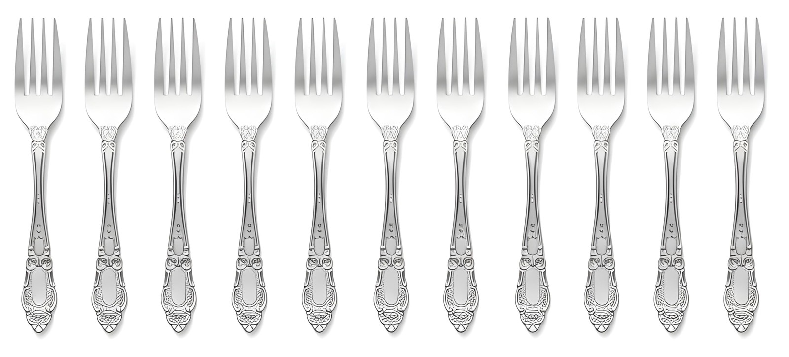 12 Piece Stainless Steel Dinner Forks Set Dishwasher Safe Silverware for Home