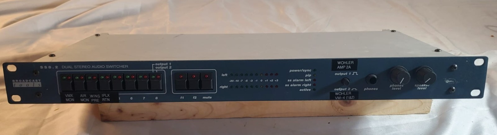 Broadcast Tools SS 8.2 Dual Stereo Audio Switcher Rackmount Untested No PSU ASIS