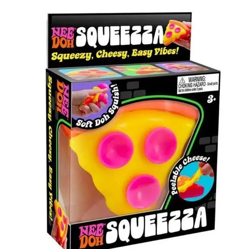 NeeDoh Squeezza Pizza Nee Doh Squeeze Fidget Toys Stress Reliever Toys