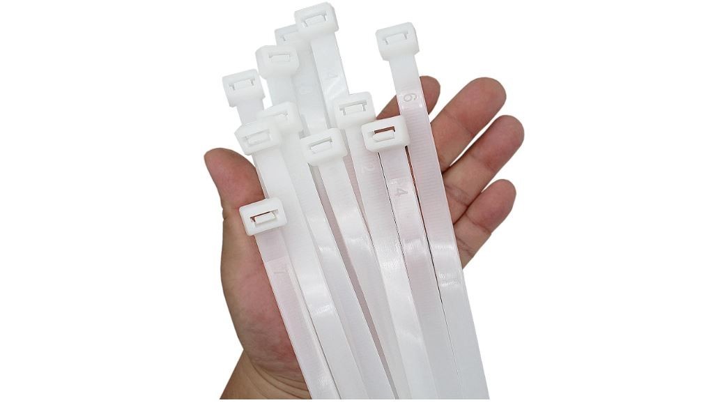 Extra Wide 24"Zip Ties Strong 250lb Large Industrial Cable Ties Outdoor White 12