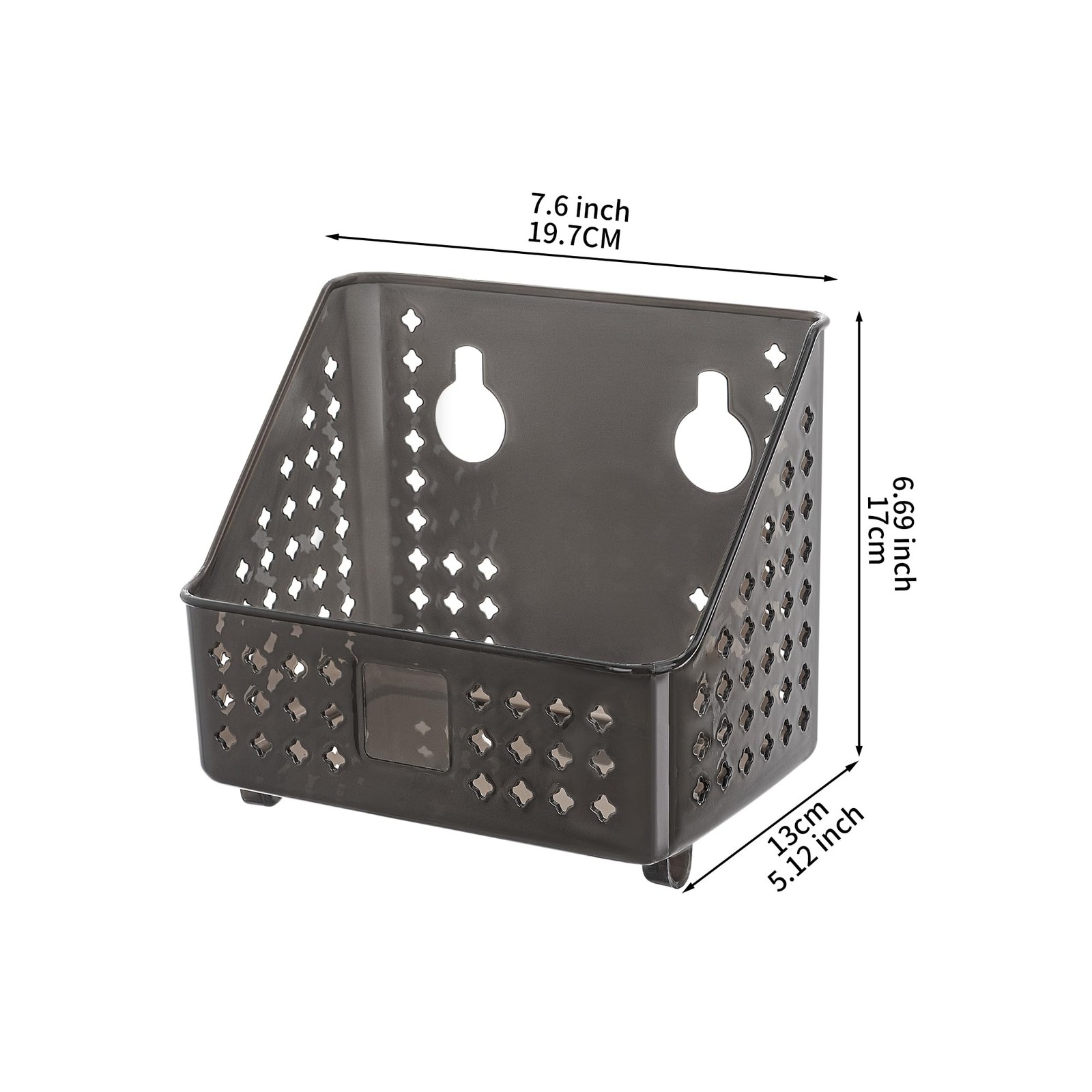 Plastic Hanging Baskets with Hole, Wall Mounted Storgae Boxes, Hangable Shelf...