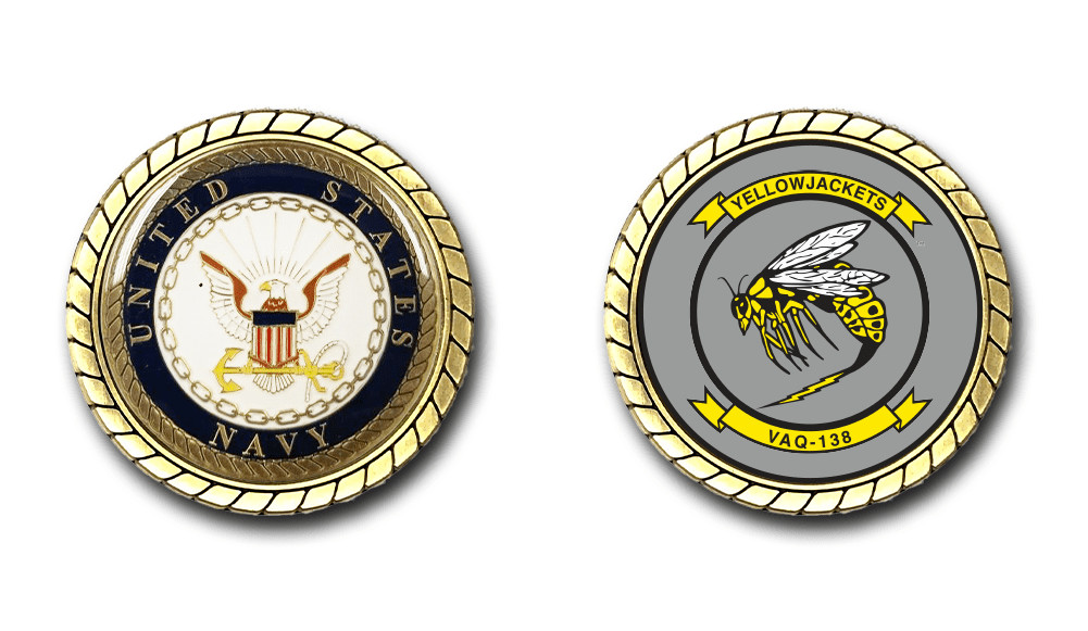 VAQ-138 Yellowjackets US Navy Squadron Challenge Coin Officially Licensed