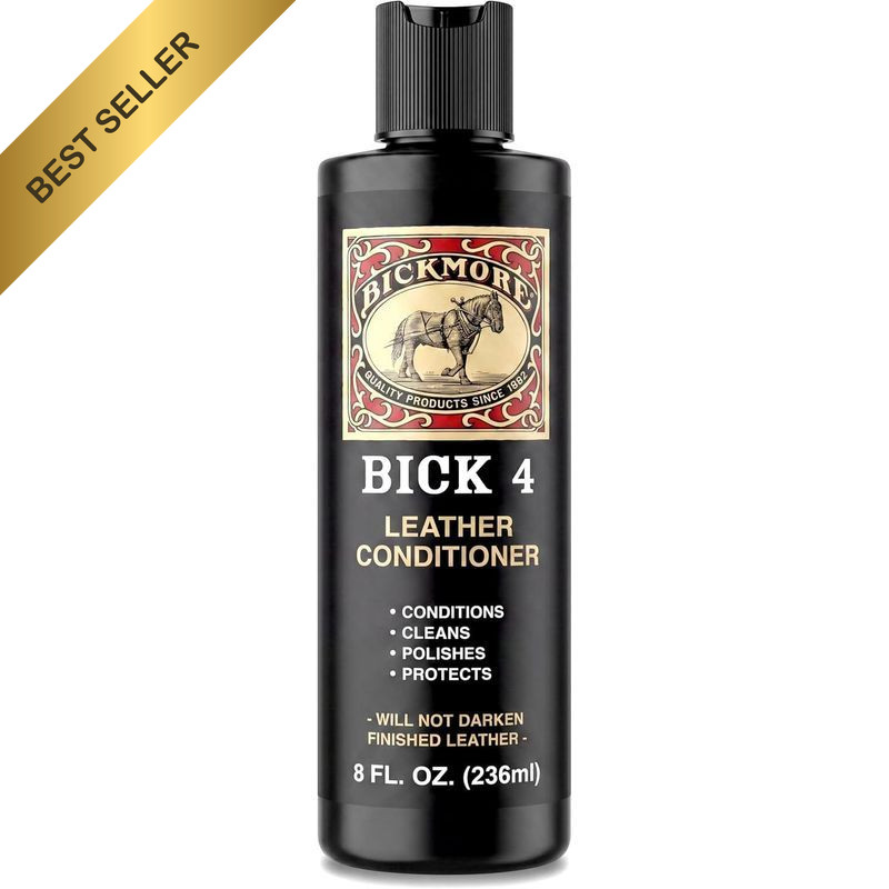 Bick 4 Leather Conditioner & Cleaner, Won't Darken Boots, Couch, Bags 8 8 oz