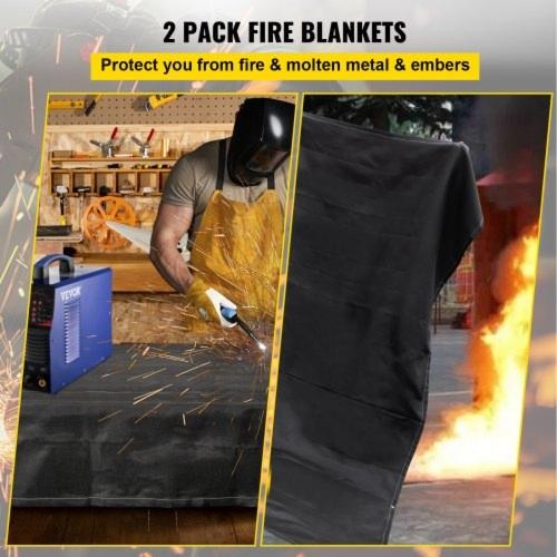 Fire Blankets 2 Pack Welding Blankets 6 x 10 Fire Suppression Blanket