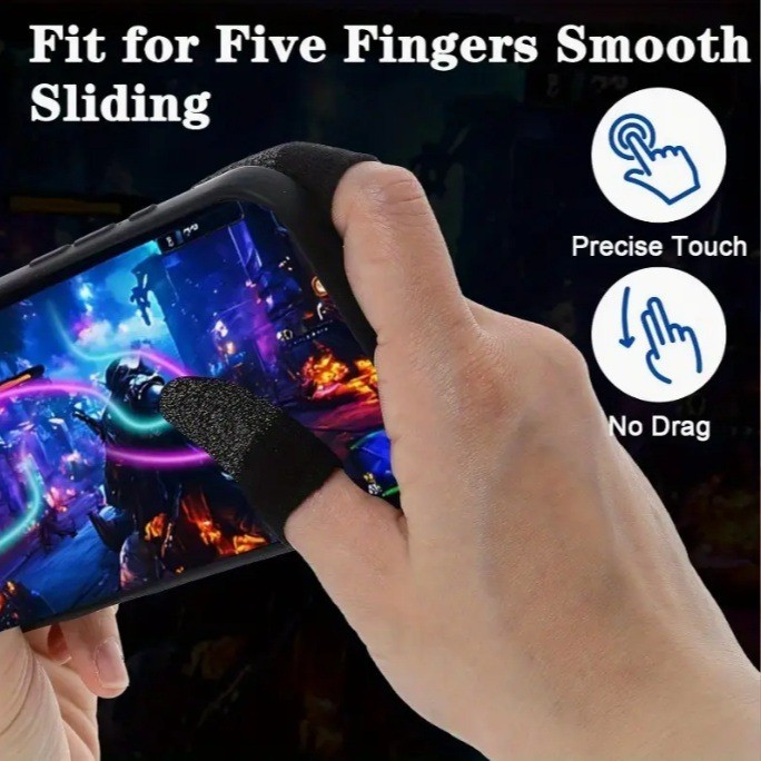 10 Pcs Screen PUBG Gaming Finger Sleeve Game Controller Mobile Sweatproof Gloves