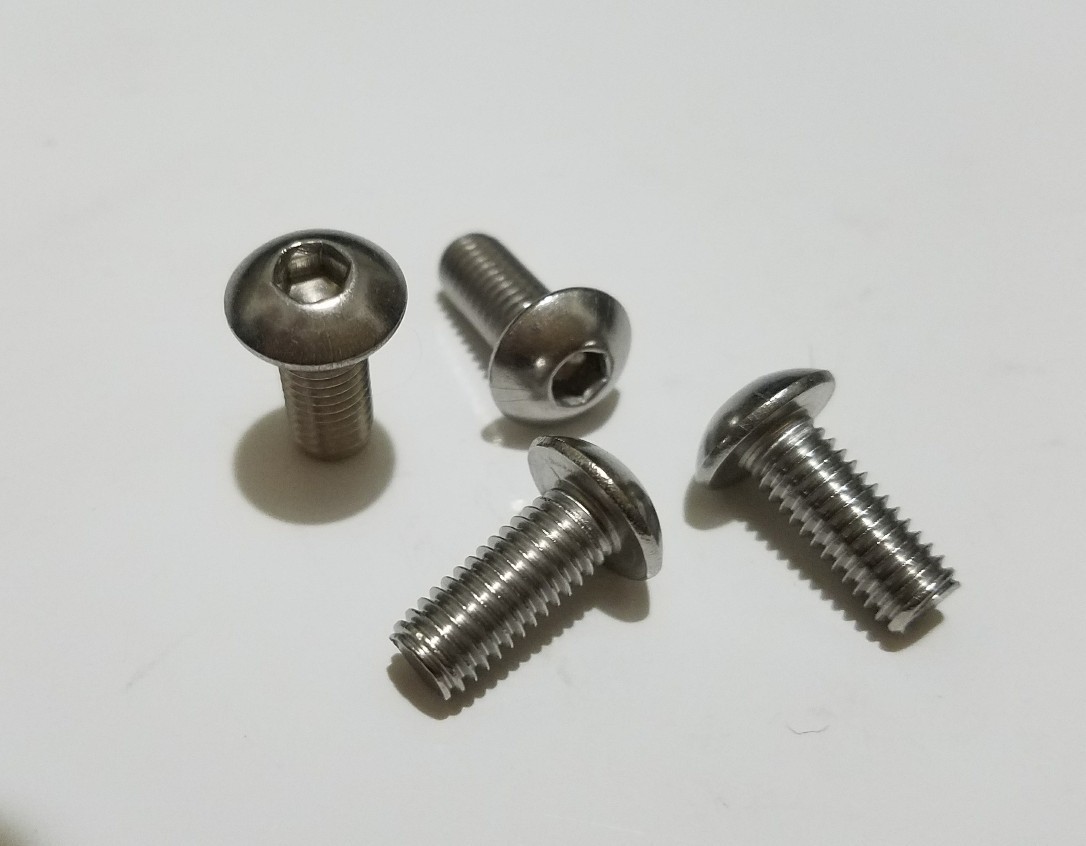 BMW Replacement luxury Auto License Plate Screws Stainless bolts rust free BLACK
