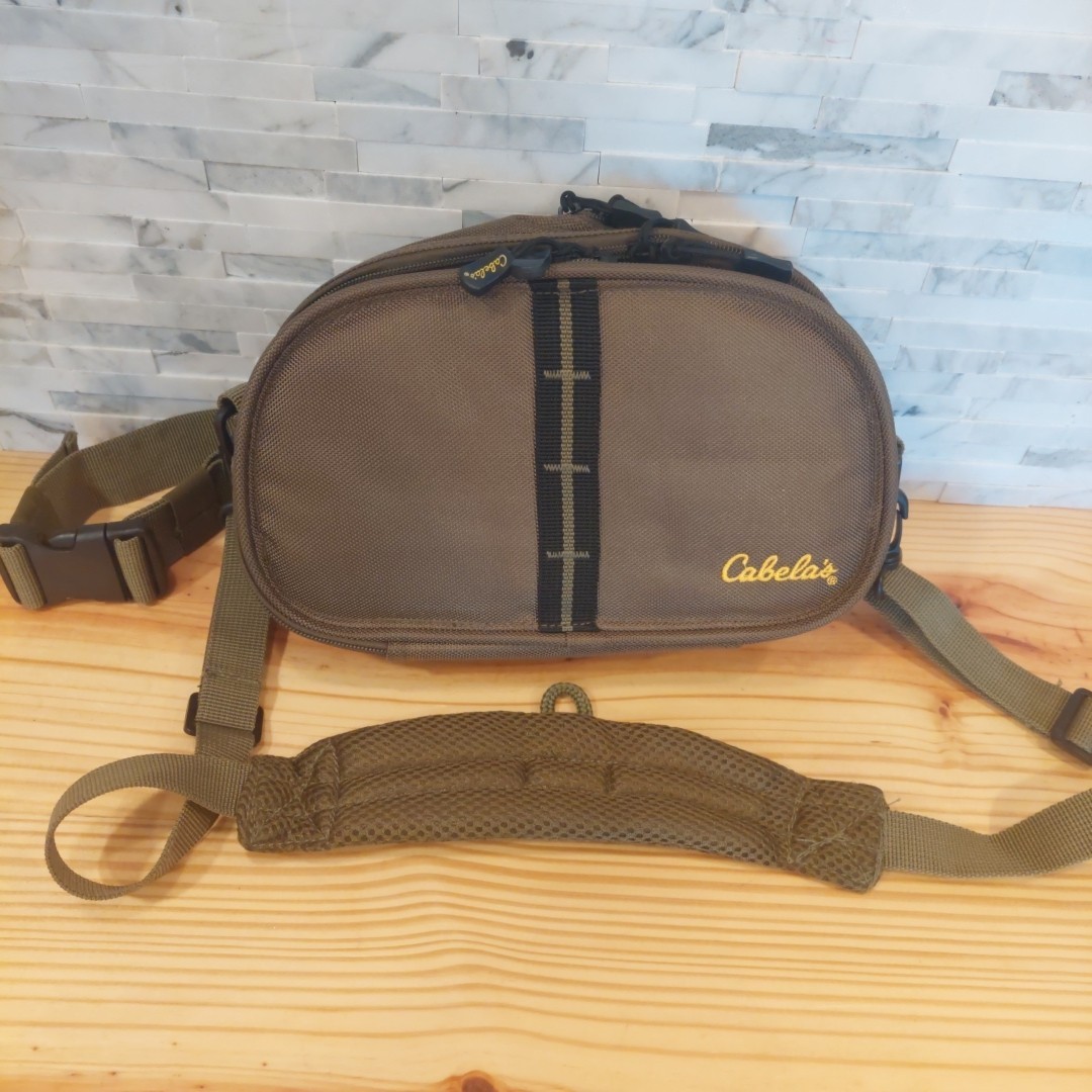 Cabela's Carry All Khaki Green Fishing Hunting Gear Waist Or Shoulder Fanny Pack