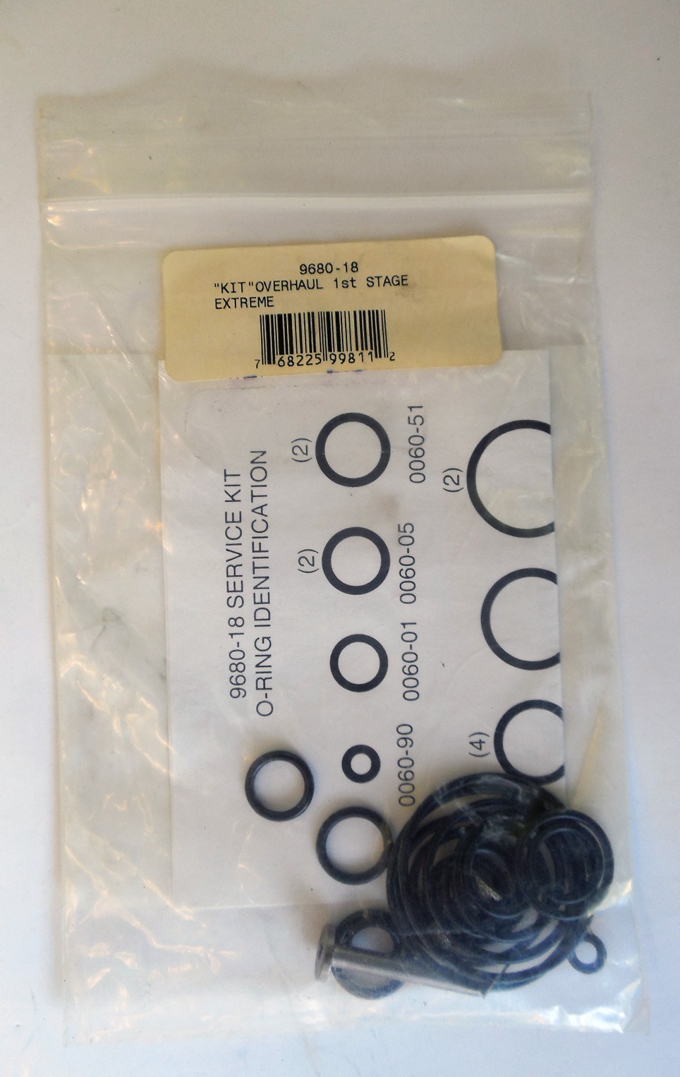 DACOR EXTREME 1ST STAGE OVERHAUL KIT -  P/N 9680-18  -  NEW OLD STOCK OEM