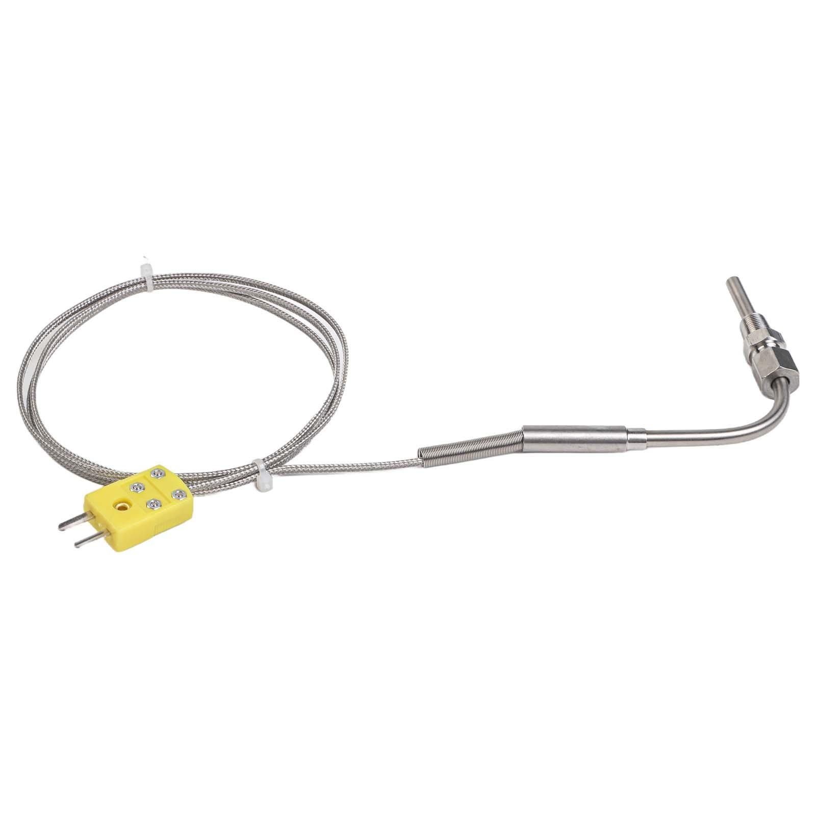 1m EGT Temperature Sensor K-Type Exhaust Gas Probe Thermocouple 1/8-NPT Thread