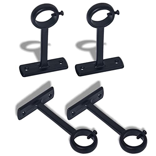 Curtain Bracketpc Ceiling & Wall Mount Brackets 4 Black